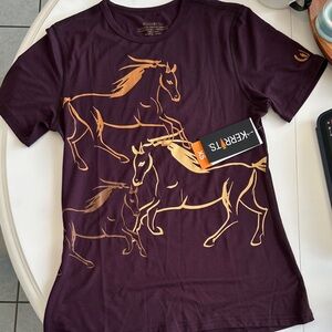 Kerrits Liberty Horse Tee XS Vineyard/Plum